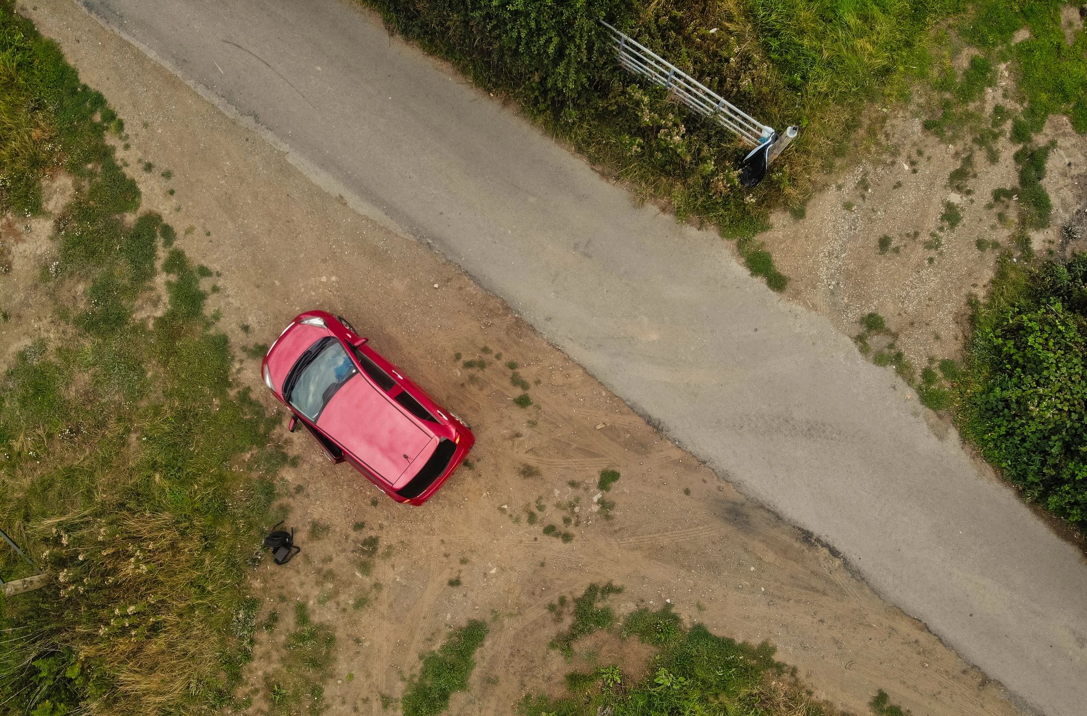 Patrol vehicle on route during property monitoring